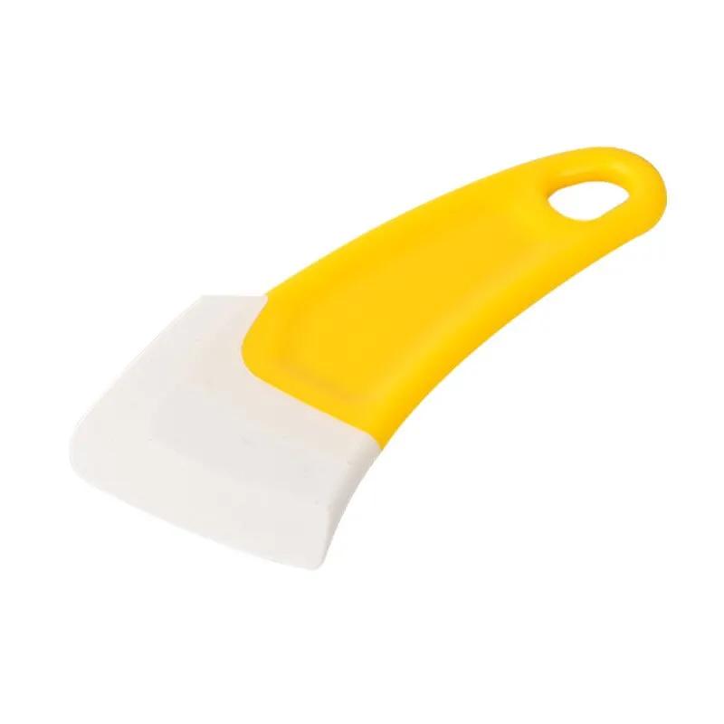 Cleaning Silicone Spatula Kitchen Scraper Soft Blade Scraper Brush Dirty Pot Dishes Rubber Cleaning Spatula Pot Cleaning Tool
