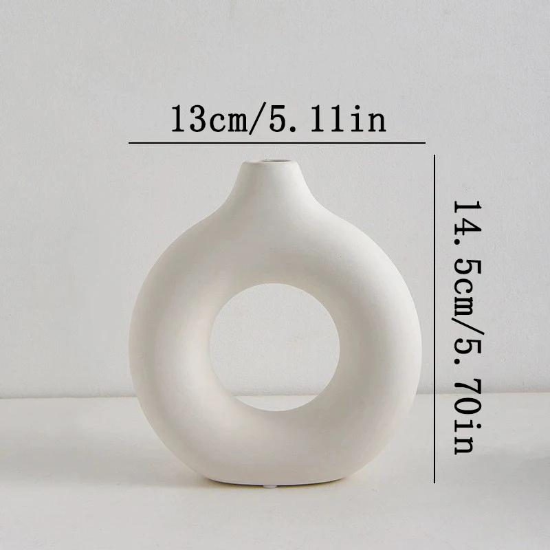 

Nordic White Plastic Flower Vase, Modern Bud Bottle Plant Pot, Living Room Office Bedroom Desktop Floral Arrangement Decor