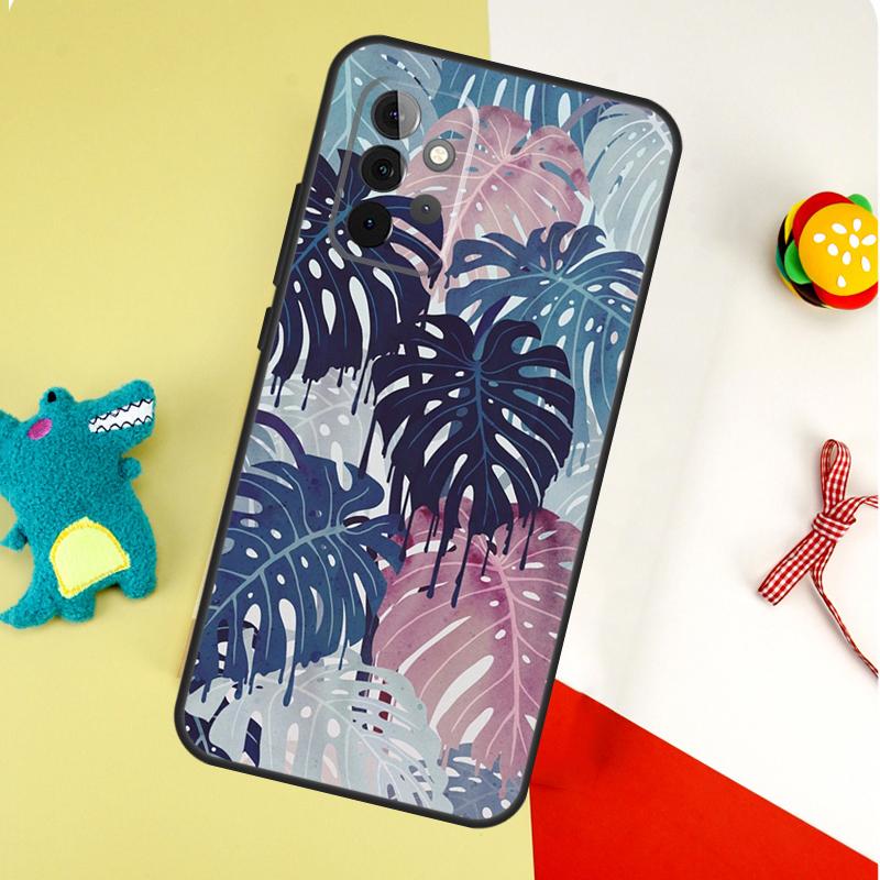 Tropical Monstera Leaves For Samsung Galaxy A05 A06 A16 A54 A34 A14 A55 A35 A15 A53 A33 A13 A22 A32 A52 Phone Case