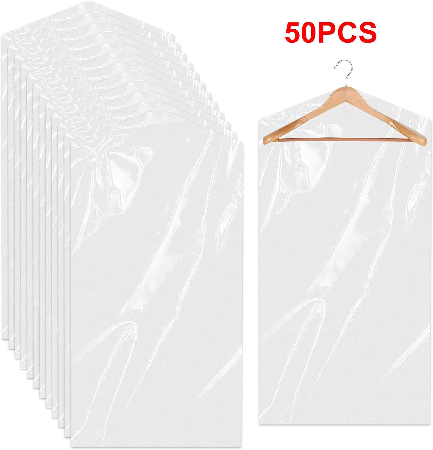 

10/50/100 шт прозрачные пластиковые чехлы для одежды пыленепроницаемые водонепроницаемые чехлы для одежды сумка для чистки 100x60 см протектор для одежды 60x100cm