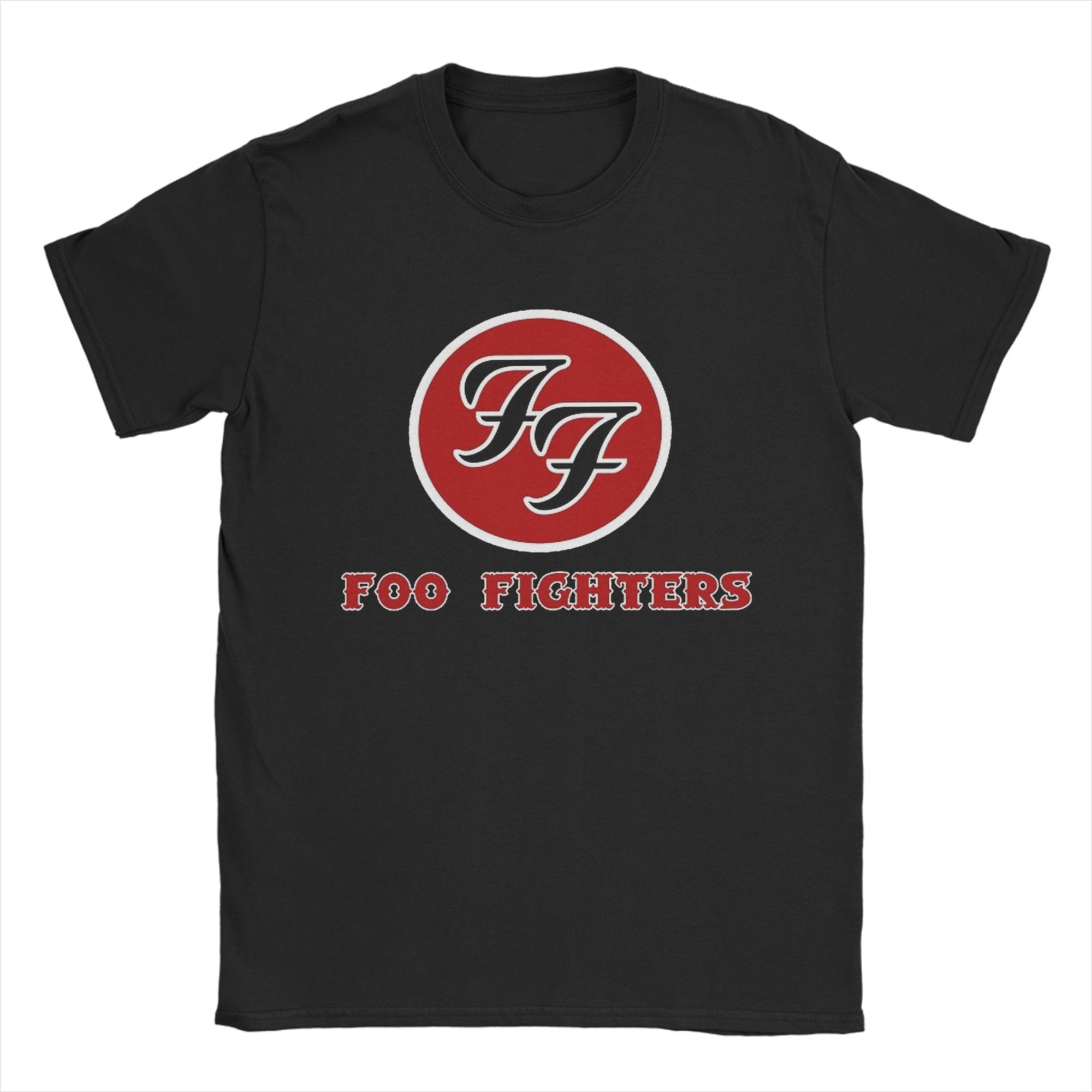 

F-Foo F-Fighters Rock Roll Band T Shirt Unisex Cotton Top Tee Funny Heavy Metal Round Neck Short Sleeve 4XL
