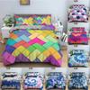 Top Geometry Duvet Cover Colorful Pattern Bedding Set For Bedroom 3D Print Comforter Quilt Covers Useuau Single Double Size