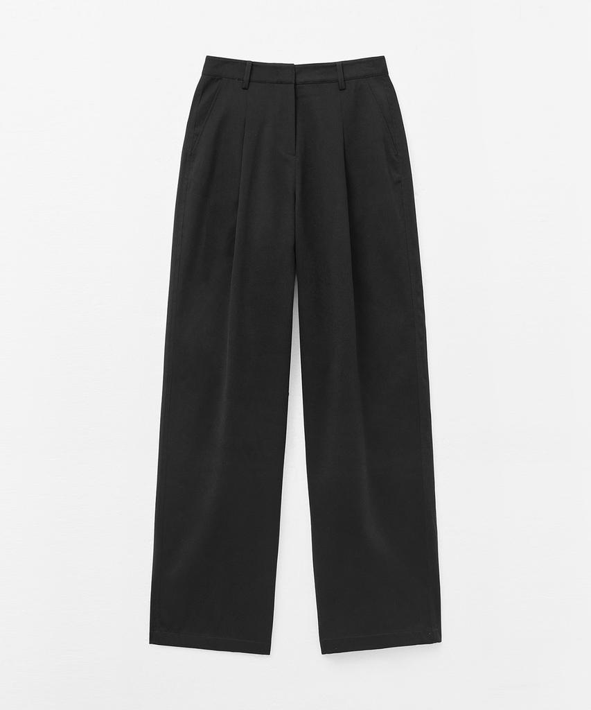 MONGDOL Essential One-Tuck Wide Pants Black Mdpt049Black