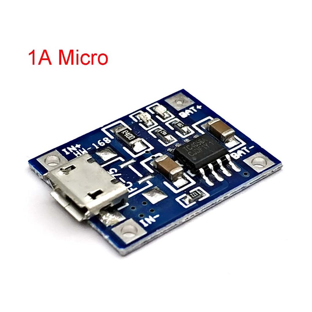 5V 1A Micro USB 18650 Type-c Lithium Battery Charging Board Charger Module+Protection Dual Functions TP4056 18650