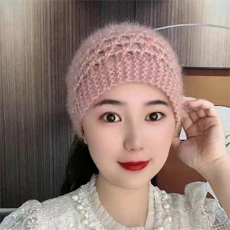 New knitted hat wool warm headgear winter covering artifact knitted headband headscarf scarf