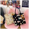 Koreanischer Lazy Style Capybara Canvas Tote & Crossbody Tasche