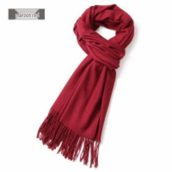 Women's Faux Cashmere Warm Scarf - Autumn/Winter Solid Color Korean Style Shawl