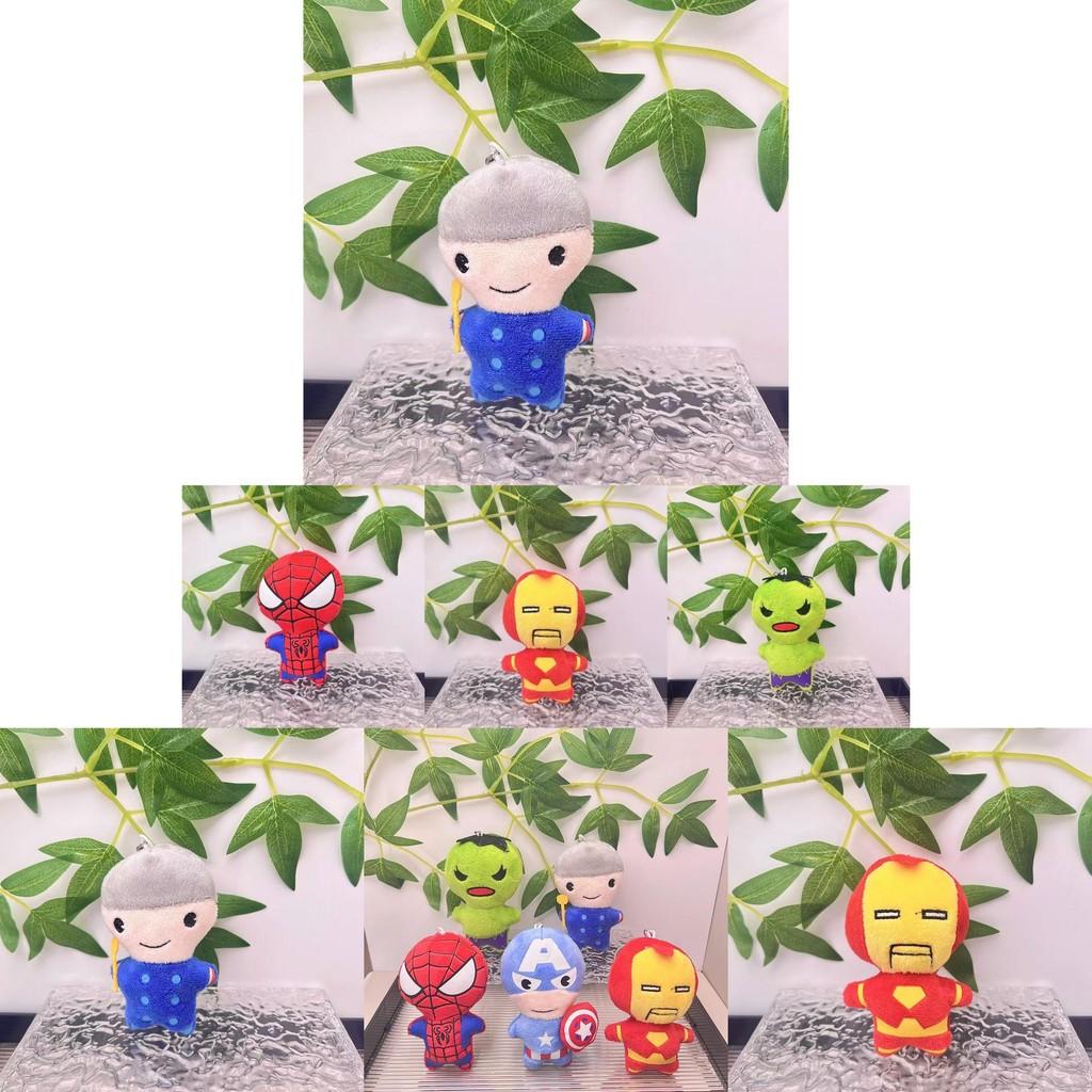 Marvel Avengers Spider-man Plush Toy Soft Keychain With Iron Man And Hulk Designs For Kids