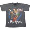 Jimi Hedrix T Shirt Small Men's Grey Cotton Casual Vintage Music Graphic Guitar Unisex T-Shirt