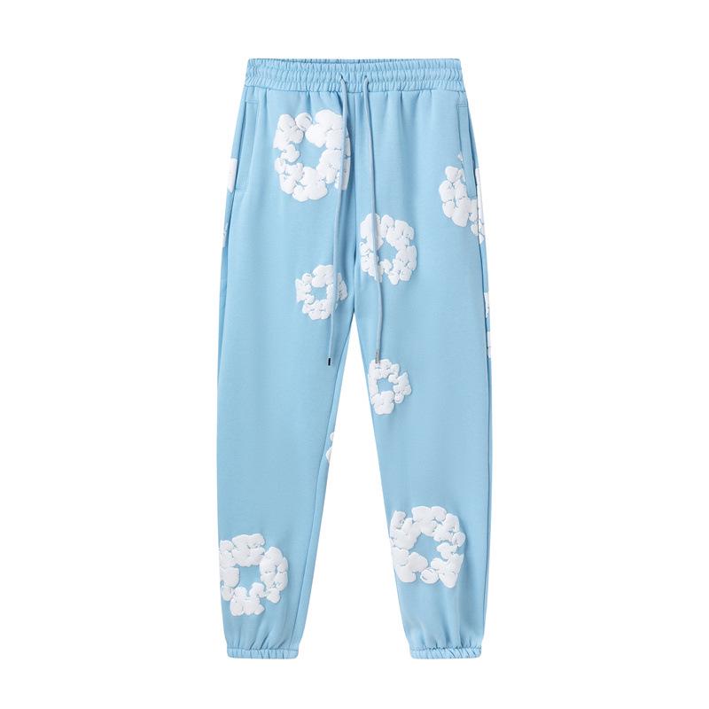 Set Casual pentru Cuplu Denim Tears Kapok Foam Print Stil American - Hanorac și Pantaloni de Trening