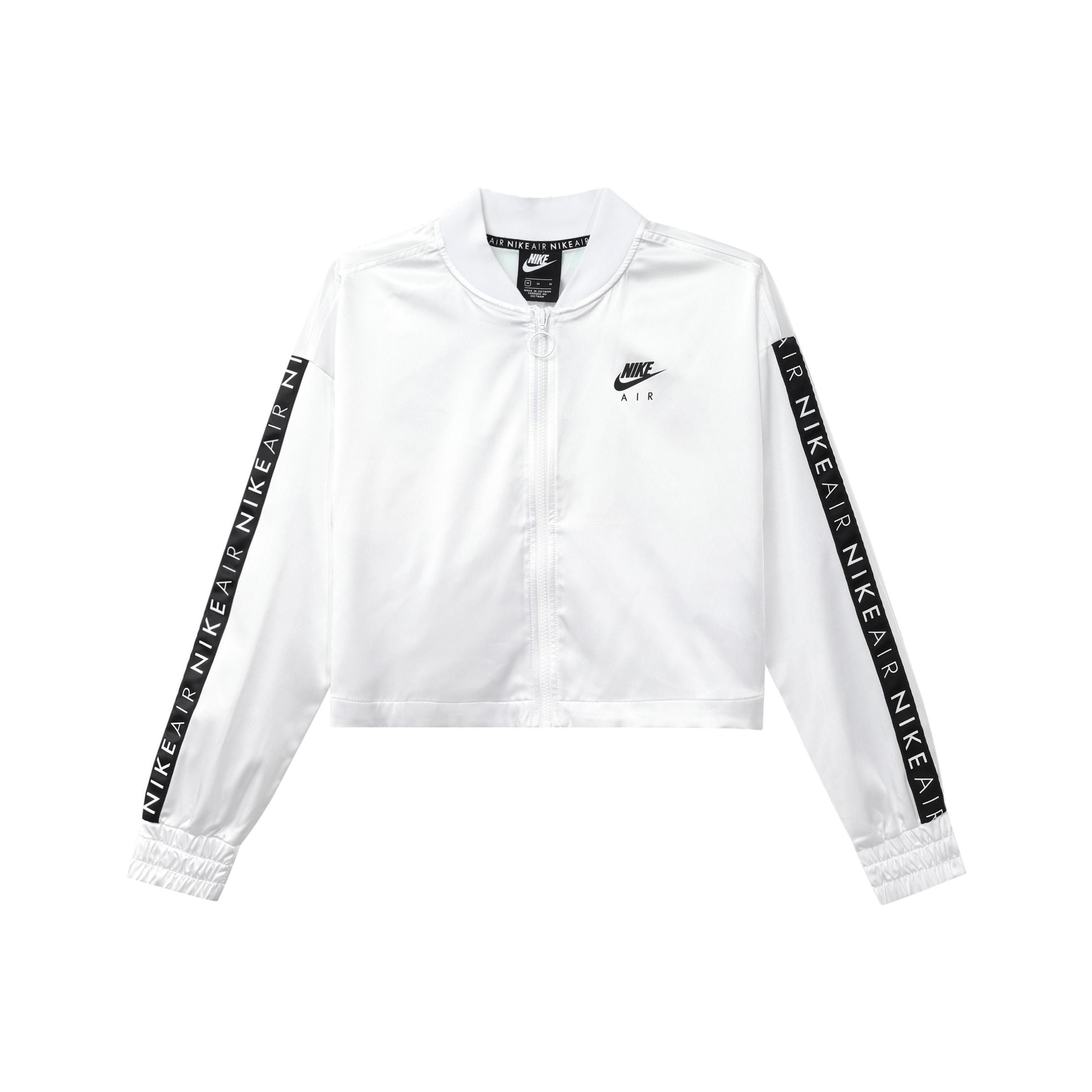 

Nike Air Track Jacket Атласные короткие повседневные женские куртки белого цвета BV4780-100 XL