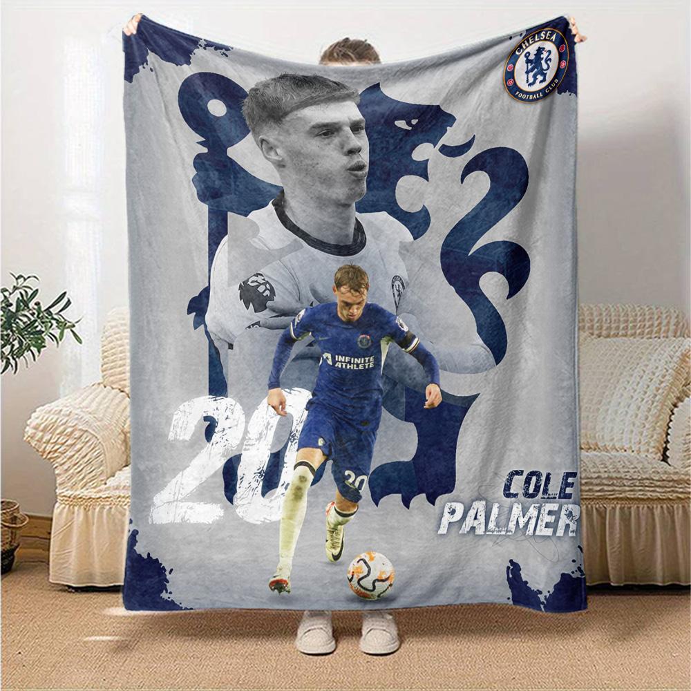 Chelsea Fc Football Player Blanket Ultra-Soft Great for Bed Chair Picnics Four Seasons Multipurpose Modern Birthday Christmas Gift Blanket