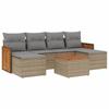 VidaXL Garden Lounge Set with Cushions 7 Pcs, Patio Sofas, Furniture Set, Outdoor Terrace Furniture, Beige 3260309