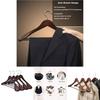 Thickened Wooden Hangers With Wide Shoulder For Garment Shops And Home Wardrobes