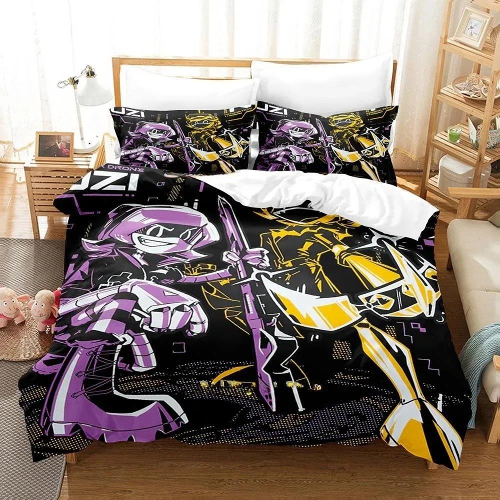 Fashion 3D Printing  Anime Murder Drones Bedding Set Cartoon Three-piece Set Adult Kid Bedroom Duvet Cover Sets  Home Textiles