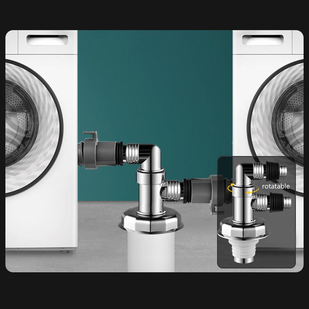 Washing Machine Drain Hose Connector Drain Pipe Adapter ABS Drain Joint for Leak Frees Performances & Easy Installation