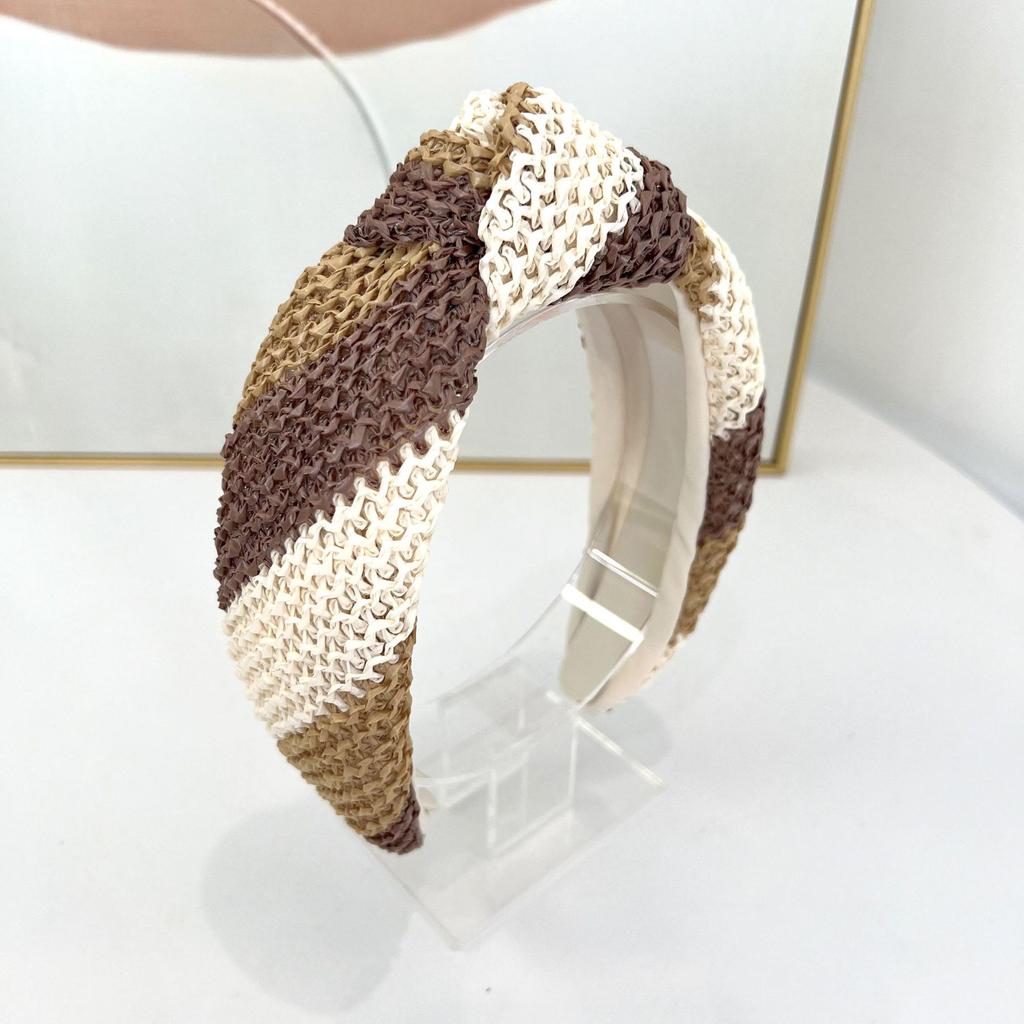 Bohemian Ethnic  Straw Knot Hairband Colorful Headband Adult Hair Accessories Hair Jewley