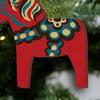 6/12Pcs Christmas Ornament Colorful Horse Design Hanging Decoration with Lanyard Christmas