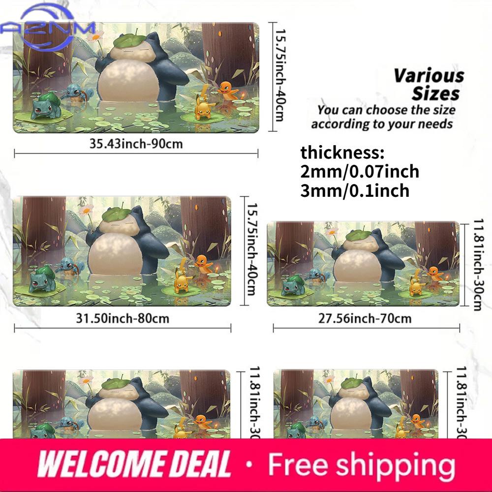 Cute Forest Starter Pokemon Gaming Mouse Pad NonSlip Desk Mat 30x80x0.2cm