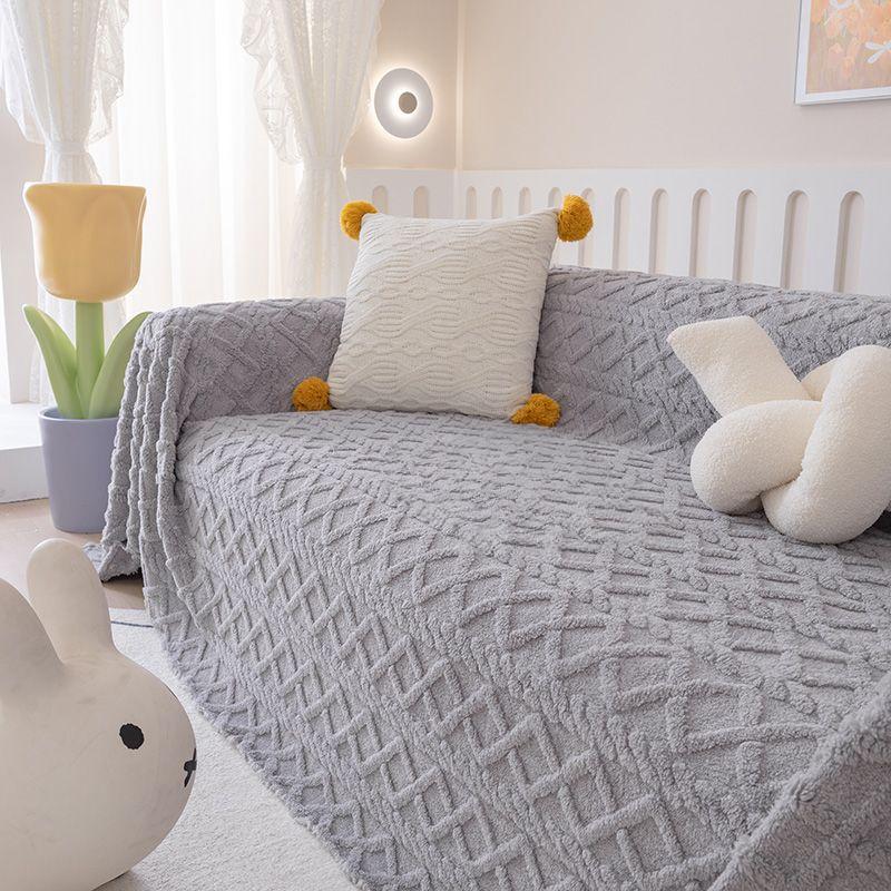 Winter Plush Sofa Cover All-Inclusive Universal Simple Modern Sofa Cushion Anti-Scratching Sofa Cover Cloth Thickened Cover Towel