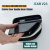 For Chery iCAR iCAUR V23 V23S Door Handle Decor Sticker Door Pull Anti-scratch Protector Cover Modification Exterior Accessories