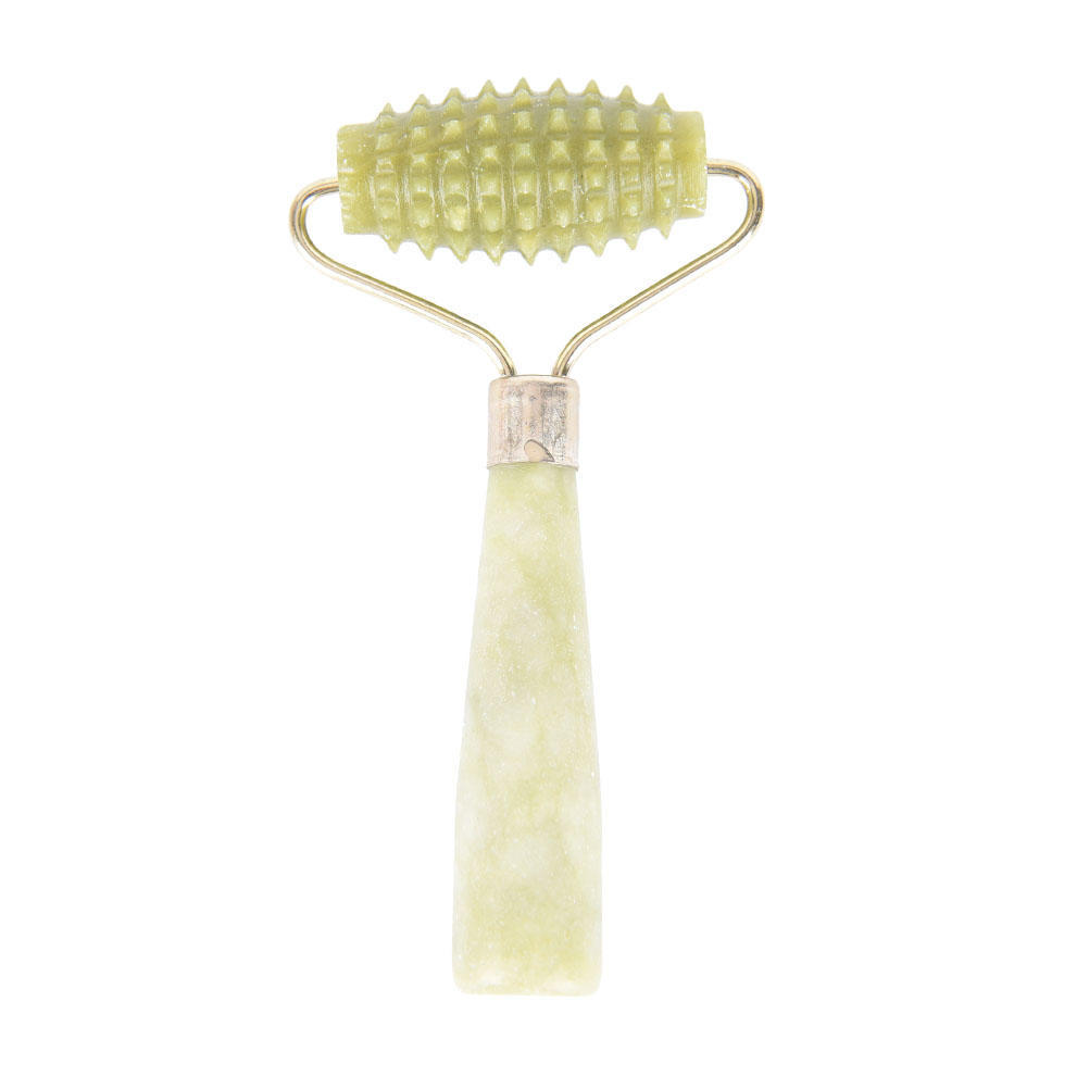 Jade Stone Needle Derma Face Arms Neck Massage Roller Ancient Face Body SPA Massage Roller Facial Massager Jade Beauty Tool 1pc