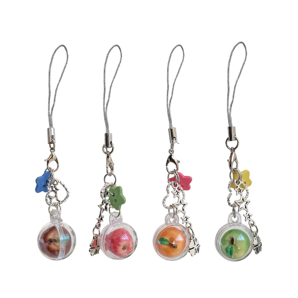Adorable Fruit Themed Mobile Phone Lanyard Stylish Handbag Hanging Decoration Holiday Present For Teen Girls