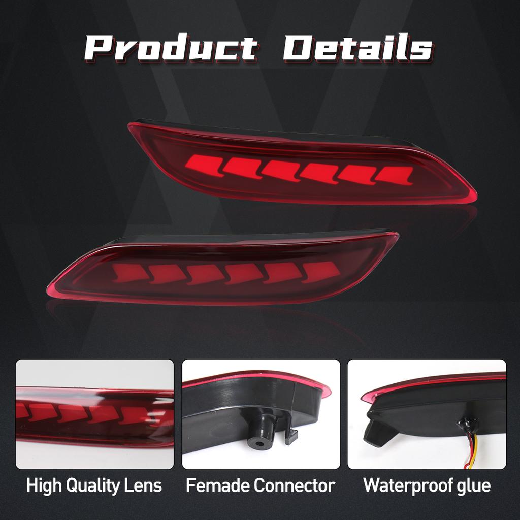 LED Bumper Reflector Lights For Toyota Camry 2018 2019 2020 2025 2025 2025 2025 Dynamic Turn Signal Rear Fog Tail Brake Lamp