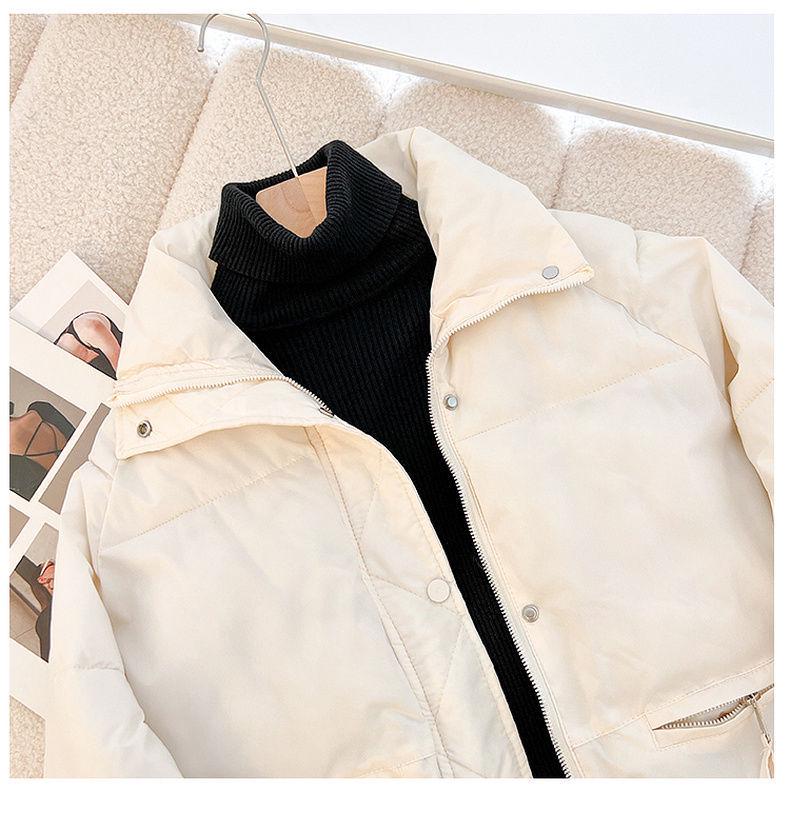 Trendy Academic Style Women's Winter Stand Collar Short Cotton Jacket 2025