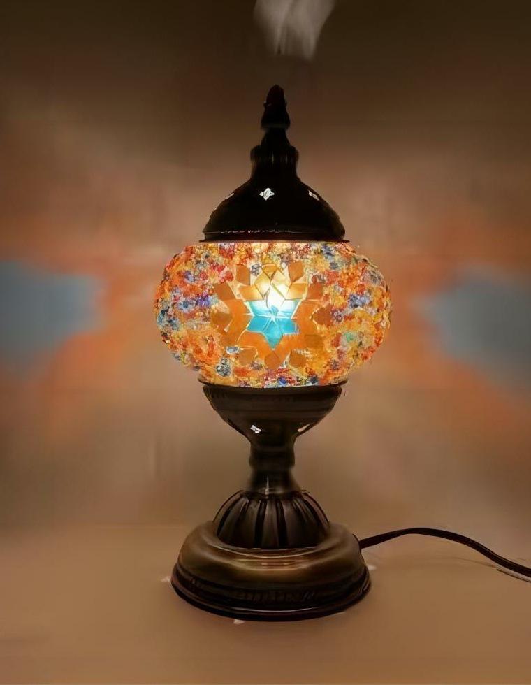 Bohemian Turkey Style Table Lamp - LED Night Light for Bedroom, Study, or Dining