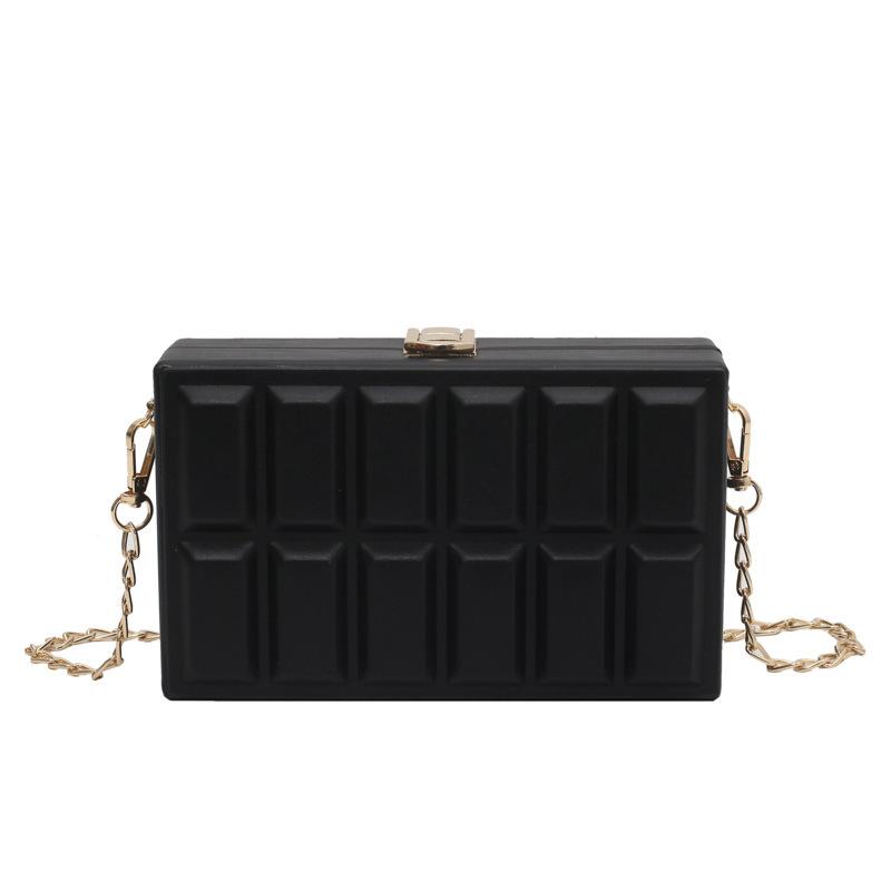 Cute chocolate box bag fashion shoulder messenger bag chain small square bag 2025 new personality trend women's bag
