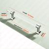 NAIERDI Acrylic Furniture Handles T-Bar Gold Crystal Cabinet Handles and Knobs Zinc Alloy Silver Door Handle Hardware