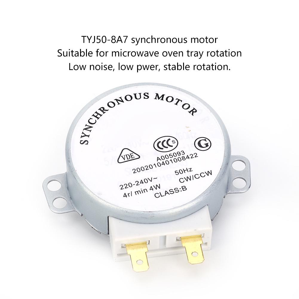 2 st TYJ50 8A7 HQXRTEK Synkronmotor AC220 240V Mikrovågsugn Vridbord Motor