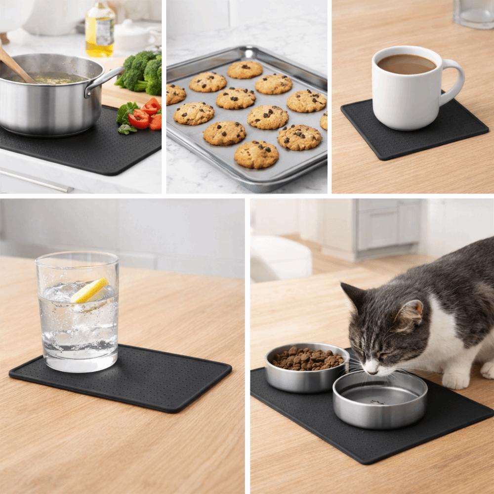 Silikon Kaffeemaschinenmatte Rutschfest Bar Küche Abtropfmatte Silikon Platzset Teematte