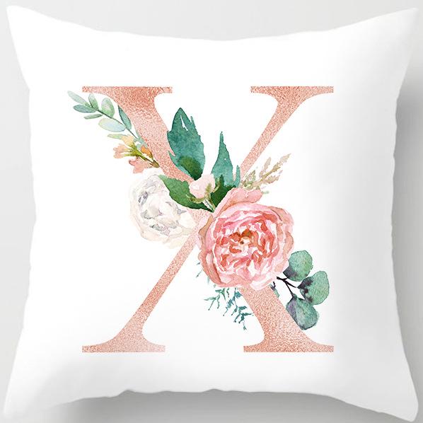 New Fashion 26 English Letter Pattern Cushion Cover Home Fabric Sofa Modern Style Pillow Cover