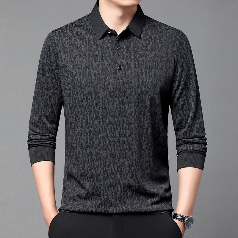Men's Fashion Versatile Long Sleeve Polo Shirt - Spring & Autumn Style