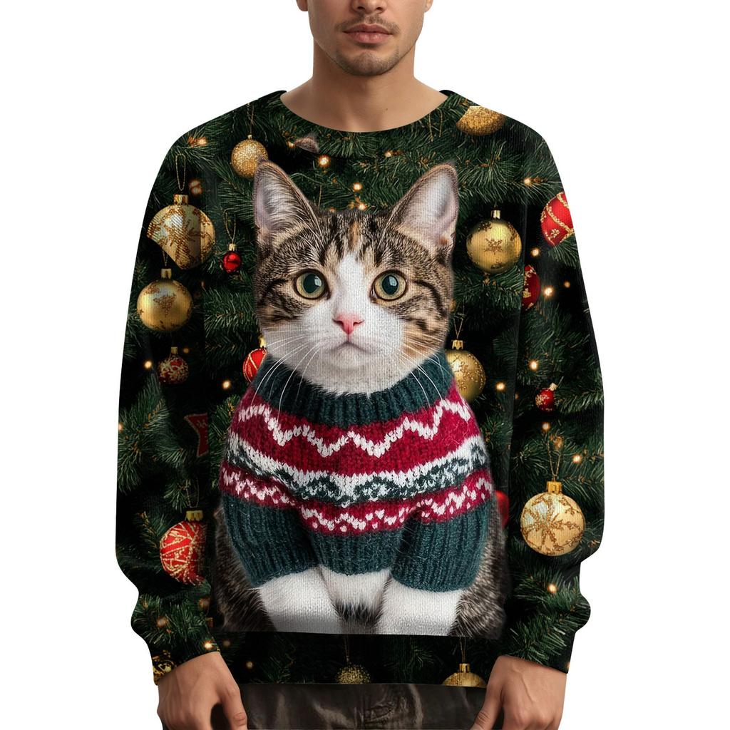 Men's Christmas Printed Collar Sweater