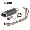 For Kawasaki Ninja 400 250 2017 2018 2019 Motorcycle Full Exhaust System Header Link Tube Slip On 370mm DB Killer Muffler Pipe