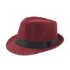Men's Summer Straw Fedora Sun Hat - Outdoor Sunshade Beach Bowler Hat