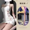 Sex Underwear Turtleneck Halter Hollow Work Mouth Sex Sweater Knitted Suit Seductive and Sexy