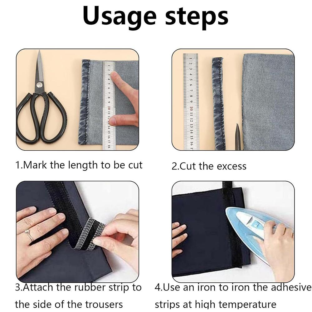 3roll 10m Permanent No Sew Hemming Tape, Trousers Edge Modified Tape