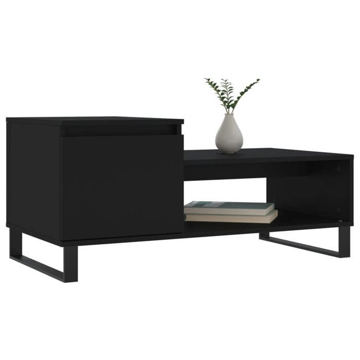 VidaXL Coffee Table Black 100x50x45 Cm Engineered Wood 830837