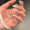 Full of Diamonds Starlight Cross Necklace Cold Wind Sweet Zircon Flash Diamond Pendant 2023 New Trendy Neck Chain Wind