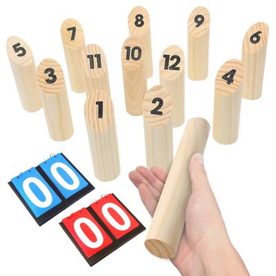Heizi Wood Throw Game Mini Scoreboard Set for Outdoor and Parties Boccia, Camping, Kids' (Wooden Game)