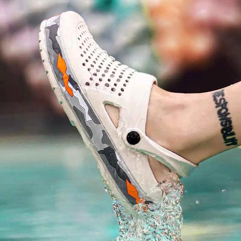 Fashion Height Hole Beach Platform Men's Shoe Male Slipper Low Price 2025 Fashion Mascullino Fun Comfortable Adult Designer Luxury Trend