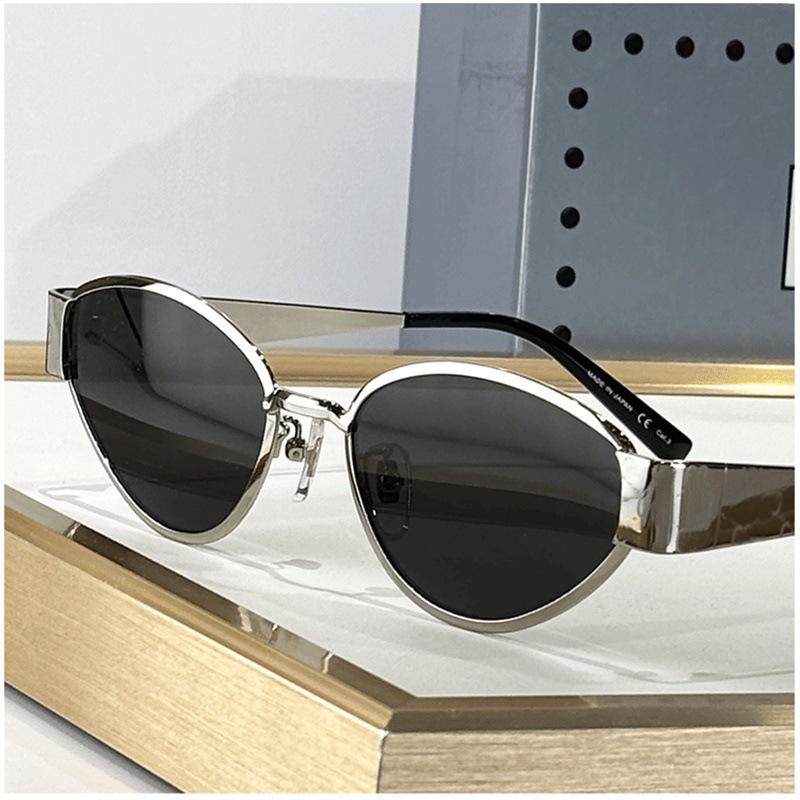 Ni Ni Gold Cat Eye Retro Sunglasses, Unisex Round-Square, Myopia-Compatible