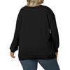 Women's Fashionable Casual Plus-Size Long Sleeve Pullover Printed Sweatshirt