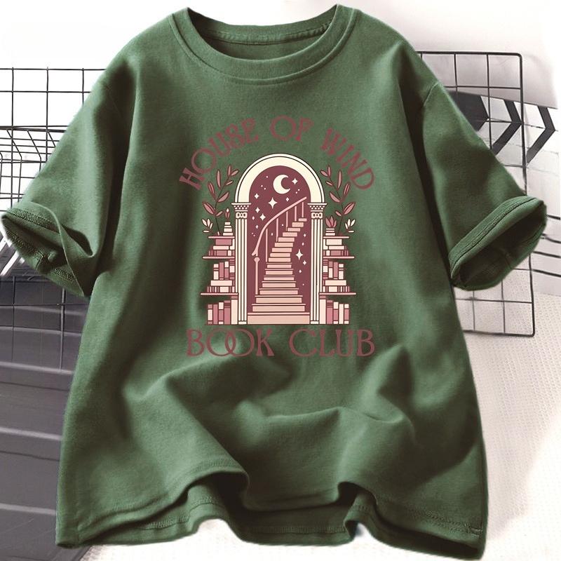 ACOTAR House of Wind Book Club TShirt WOMEN Night Court Velaris Sarah J Maas Throne of Glass Tshirt Casual Short Sleeve SJM Top