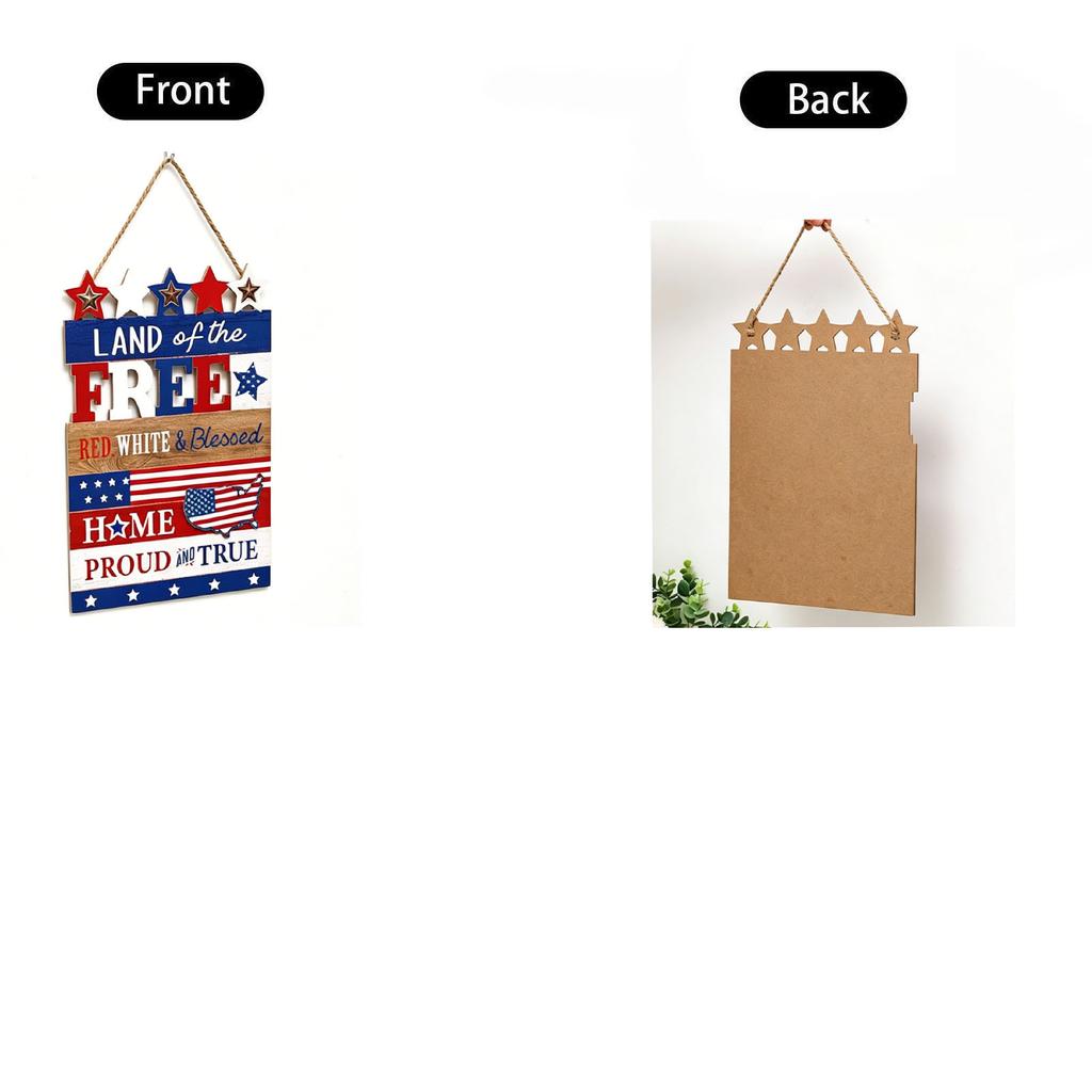 Independence Day Wooden Wall Hanging Decor, Patriotic Wall for Home