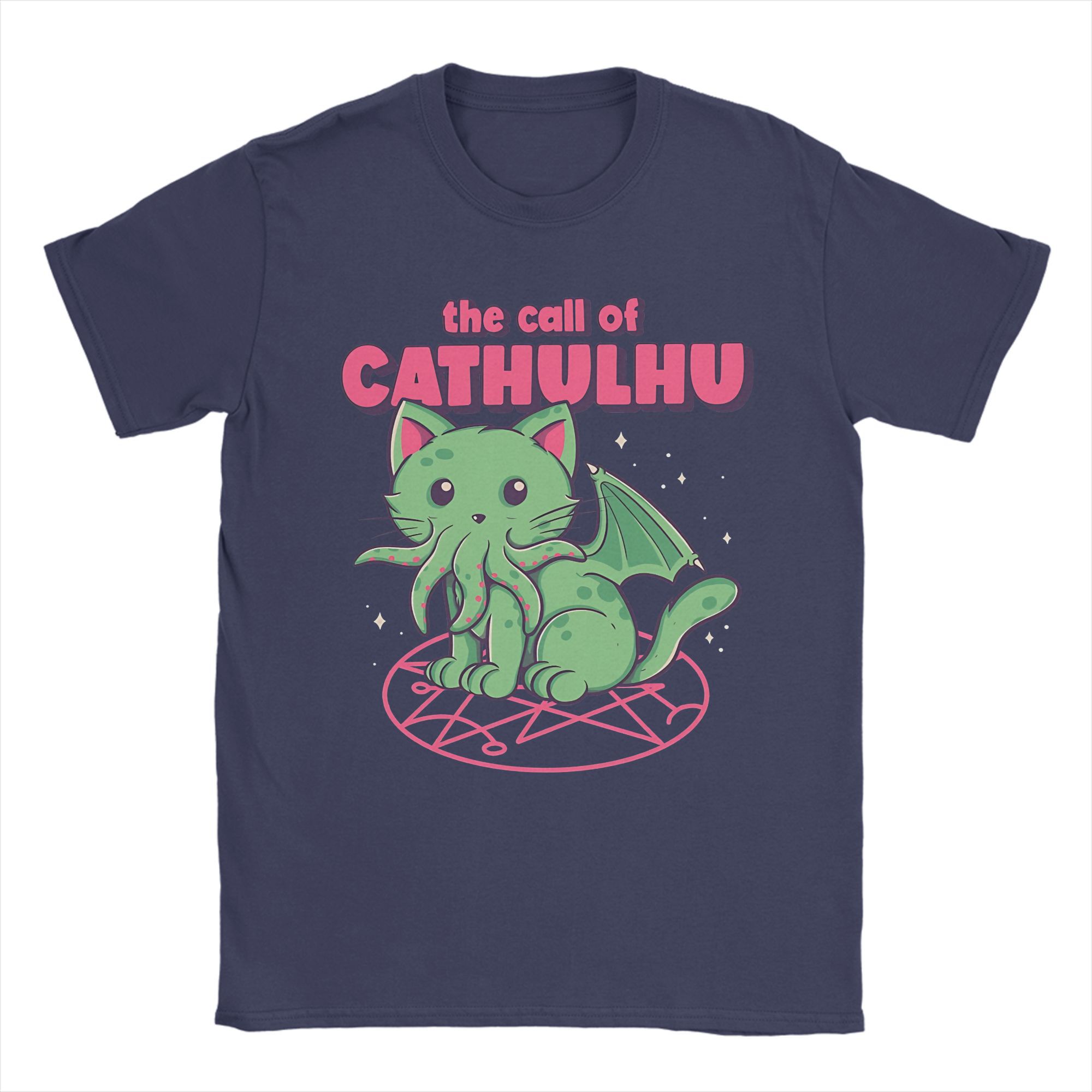 

Men Cathulhu T Shirts 100% Cotton Tops Crazy Short Sleeve Crewneck Tee Shirt 4XL 5XL 6XL T-Shirts 4XL